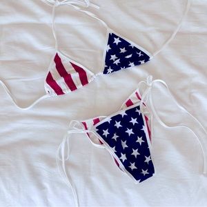 American flag string bikini